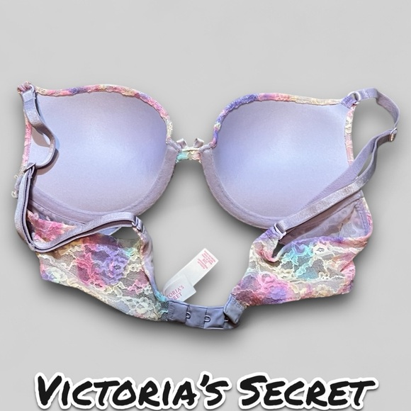 Victoria Secret Bra Watercolor Pastel Colored Lace design and adjustable straps. - Picture 3 of 6